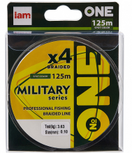Плетеный шнур Iam №One Military X4 125м Spot color