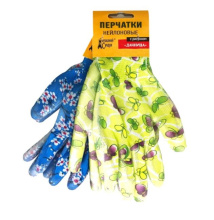 Перчатки Домашний Сундук Дачница нейлоновые с рисунком