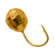 Мормышка вольфрамовая Lumicom Шар фигурный отверстие гальваника d4,0мм (Au)