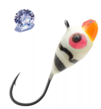 Мормышка вольфрамовая Lumicom Капля с ушком обмазка с камнем малек винт d4.0мм (MPBLd)