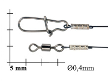 Поводок Bigulov Стандарт титановый 10см 15кг