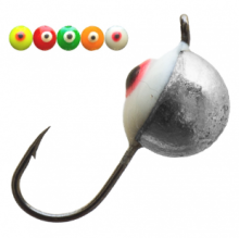 Мормышка вольфрамовая Lumicom П-сфера окуневый фосфорный глаз d5,0мм (NiP)