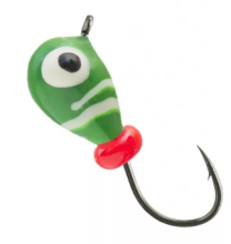 Мормышка вольфрамовая Lumicom Капля с ушком обмазка малек винт d5.0мм (MGBL, зелёная-винт)