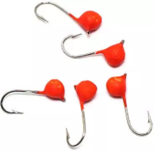 Мормышка вольфрамовая Яман Дробь с ушком точеная №4 0,7г (Красный)