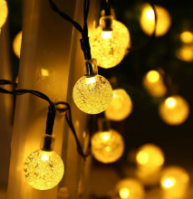 Гирлянда шторка светодиодная Шарики 320L 3*3м (Желтый)