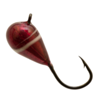 Мормышка вольфрамовая Lumicom Капля с ушком обмазка винт d4,0мм (Ruby)