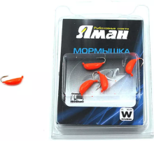Мормышка вольфрамовая Яман Банан с ушком №2 0,4г (Оранжевый)