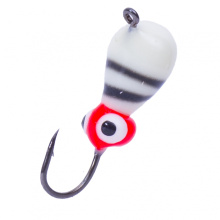 Мормышка вольфрамовая Lumicom Капля с ушком обмазка жучок винт d4,0мм (White)