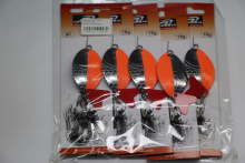 Блесна колеблющаяся Columbia 18г (7, Серебро/Оранжевая)