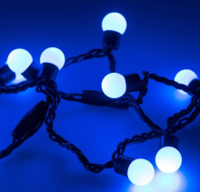 Гирлянда светодиодная Шары прозрачные большие (Синий)