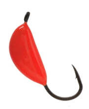 Mормышка вольфрамовая Lumicom Банан с ушком обмазка d3.0мм (R, красная)