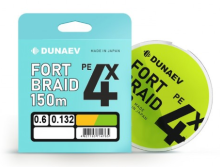 Плетеный шнур Dunaev Fortbraid PE X4 Orange 150м