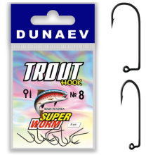 Крючок одинарный Dunaev Trout Super Worm