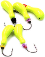 Мормышка литая Яман Мотылек с крючком Kumho №58 0,7г (Флуоресцентный Желтый)
