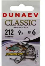 Крючок одинарный Dunaev Classic 212