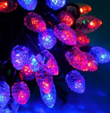 Гирлянда светодиодная 100L 10м (Шишки, Микс)