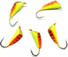 Мормышка вольфрамовая Яман Дрейссена с ушком №4 0,78г (Желтый/Оранжевый)