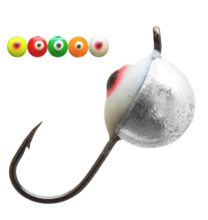 Мормышка вольфрамовая Lumicom П-сфера окуневый фосфорный глаз d3,0мм блистер (AgP)