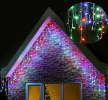 Гирлянда светодиодная водонепроницаемая Бахрома 0,6*12м (Микс)