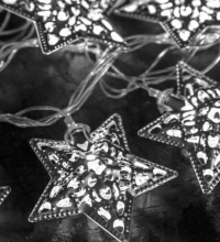 Гирлянда светодиодная 40L 6м (Звезды, Белый)