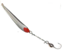 Блесна Пирс зимняя Гвоздик малый с мормышкой на цепочке 2,1г (Никель (Н))
