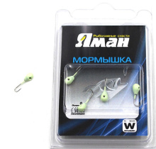 Мормышка вольфрамовая Яман Капля с отверстием №4 0,9г (Фосфор)