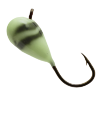 Мормышка вольфрамовая Lumicom Капля с ушком обмазка винт d3,2мм (White)