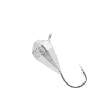 Мормышка вольфрамовая Lumicom Капля граненая с ушком гальваника  d5,0мм  (Ag)