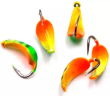 Мормышка вольфрамовая Яман Кобра с ушком №5 1,25г (Желтый/Оранжевый)