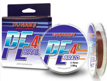 Плетеный шнур Dunaev Feeder Braid PE X4 Коричневый 150м