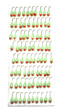 Мормышка Ладога фосфорная Красная шапочка №401-2 (№8, Зеленый)