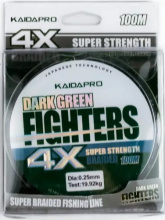 Плетеный шнур Kaida Fighters PE X4 100м