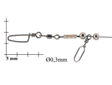 Поводок BIGULOV ОМ 15см, до 10гр (1шт), ОМ-15-Л-1