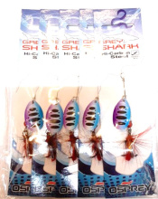 Блесна вращающаяся Osprey Grey Shark №4, 8,5г (02)
