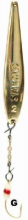 Блесна вертикальная зимняя Lucky John S-3-Z с цепочкой и крючком 6.5г (G)