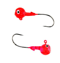 Джиг - головка Round 22г с крючком Murena №4/0 крашеная (Красный)