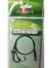 Поводок AB-Mikado 1050  с крючками 40см/20кг(3шт)