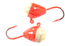 Мормышка Ладога особая Капля с ушком крашеная с фосфорной пяткой d5,0 мм  (04)
