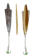 Блесна вертикальная зимняя Lucky Joh Wing с цепочкой и тройником 10г (GS)