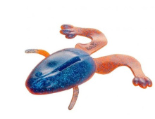 Приманка силиконовая Helios Лягушка Crazy Frog 2,36" 6см (044, Star Blue/Orange)