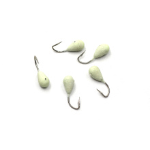 Мормышка вольфрамовая Яман Капля с отверстием точеная №3 0,6г (Фосфор)