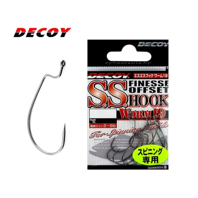 Крючок офсетный DECOY Worm 19, №3