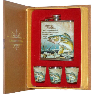 Набор Рыба (фляжка 210мл + 3 стопки)¶