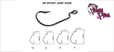 Крючок офсетный Crazy Fish DN Offset Joint Hook OJH-4 (10шт)